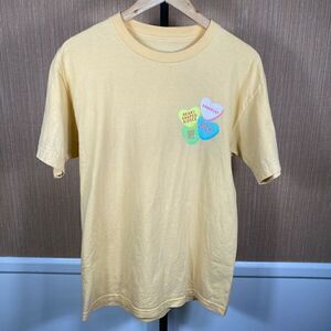 Xanarchy Lil Xan Men's Candy Hearts Valentines Day Tee Shirt Yellow Size Medium